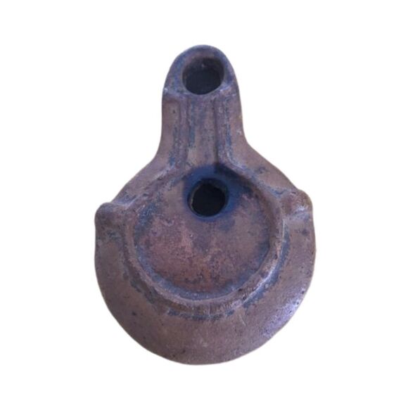 Ancient Roman Terracotta Oil Lamp 200 BC Pax Marked Original - Picture 3 of 4